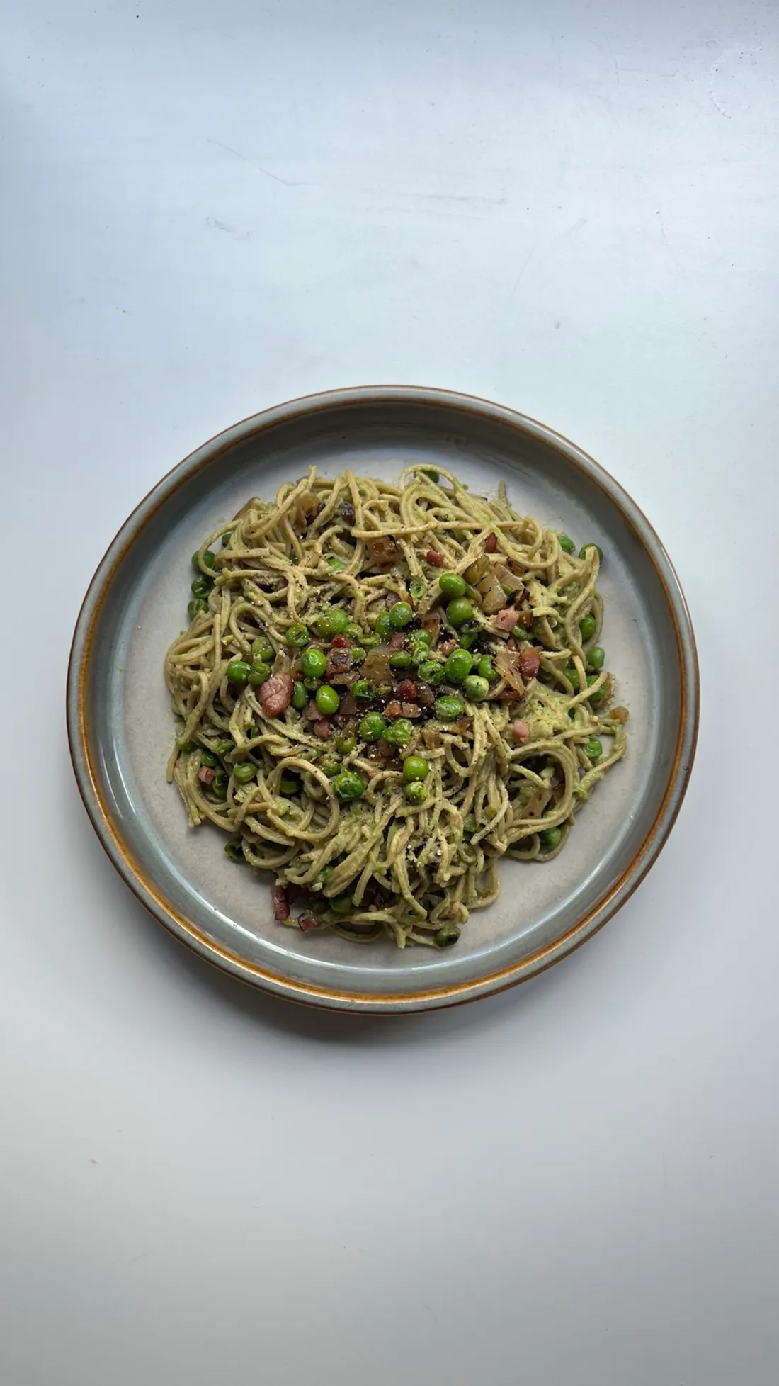Foto de Pasta cremosa de guisantes